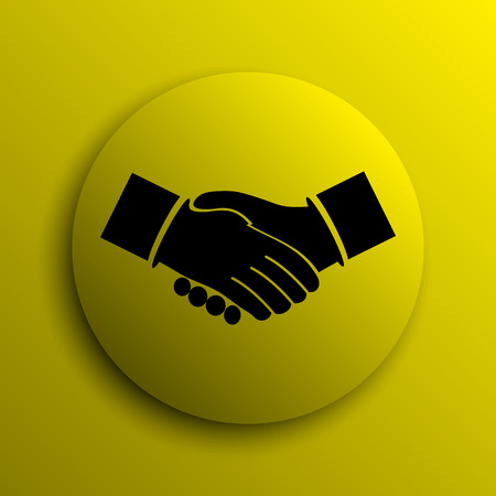 Agreement icon. Yellow internet button.の写真素材