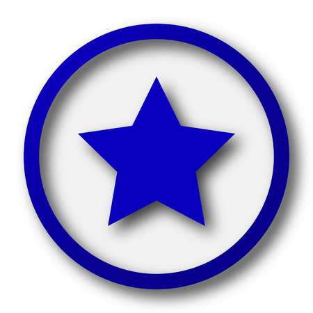 Favorite  icon. Blue internet button on white background.の写真素材
