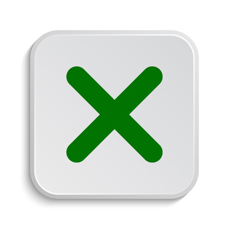 X close icon. Internet button on white background.の写真素材