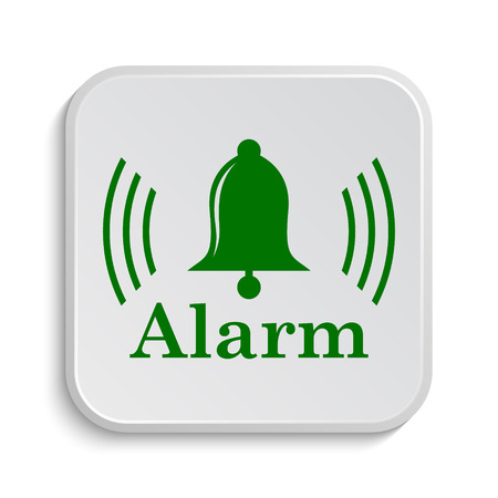 Alarm icon. Internet button on white background.の写真素材