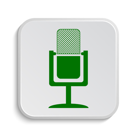 Microphone icon. Internet button on white background.の写真素材