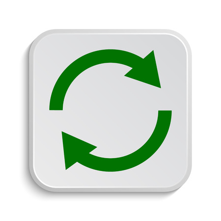 Reload two arrows icon. Internet button on white background.の写真素材