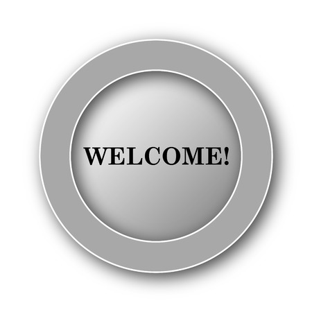 Welcome icon. Internet button on white background.の写真素材