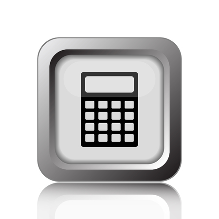 Calculator icon. Internet button on white background.の写真素材
