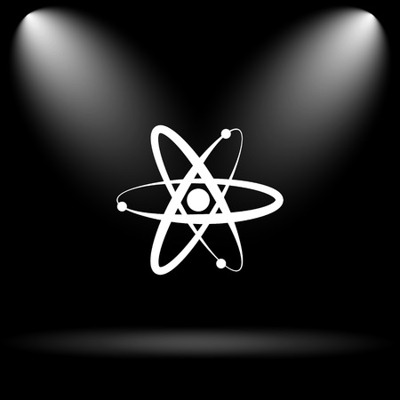 Atoms icon. Internet button on black background.の写真素材
