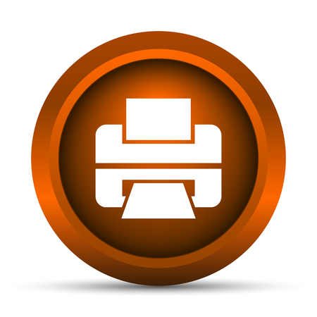 Printer icon. Internet button on white background.の写真素材