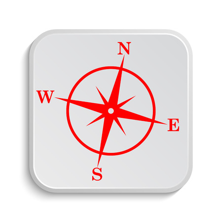 Compass icon. Internet button on white background.の写真素材