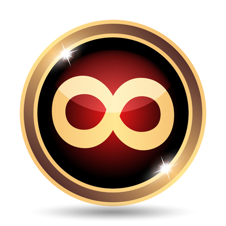 Infinity sign icon. Internet button on white background.の写真素材