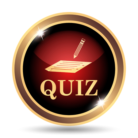 Quiz icon. Internet button on white background.の写真素材