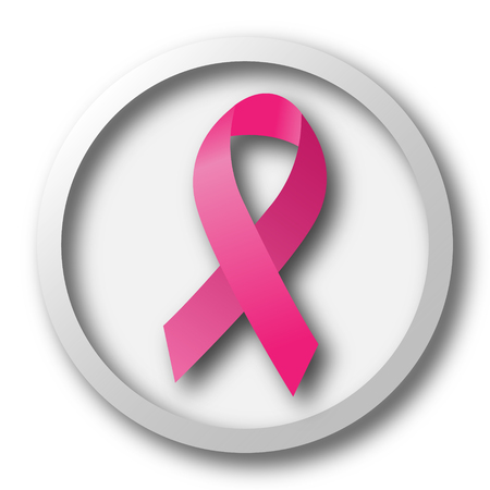 Breast cancer ribbon icon. Internet button on white background.の写真素材