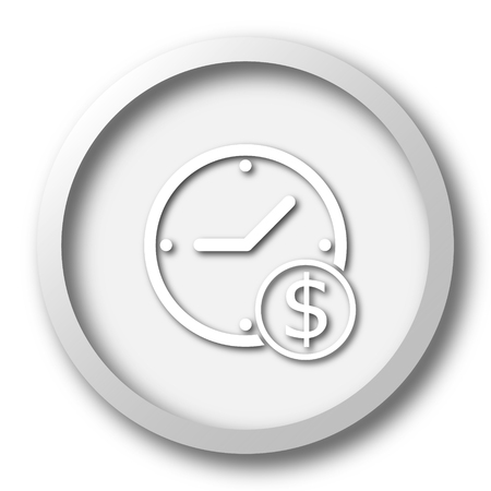 Time is money icon. Internet button on white background.の写真素材
