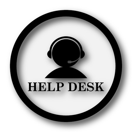 Helpdesk icon. Internet button on white background.の写真素材