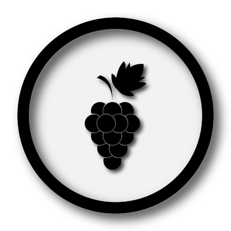 Grape icon. Internet button on white background.の写真素材