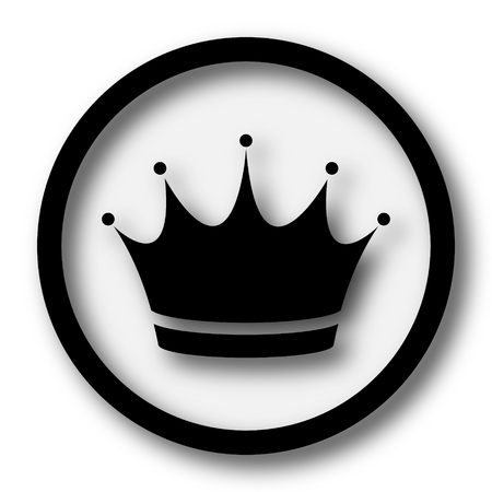 Crown icon. Internet button on white background.の写真素材