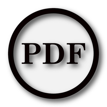 PDF icon. Internet button on white background.の写真素材