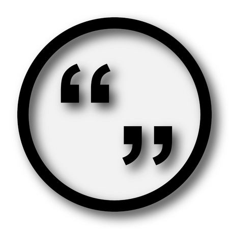Quotation marks icon. Internet button on white background.の写真素材