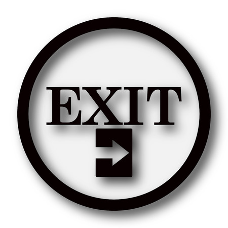 Exit icon. Internet button on white background.の写真素材