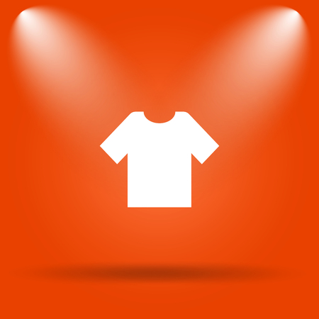 T-shirt icon. Internet button on orange background.の写真素材
