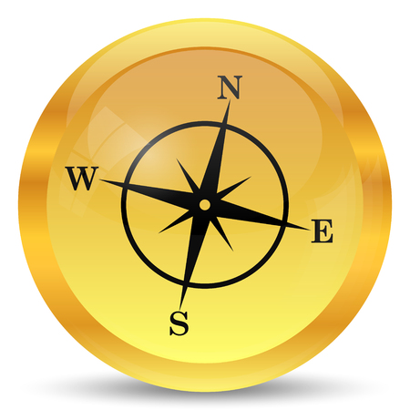 Compass icon. Internet button on white background.の写真素材
