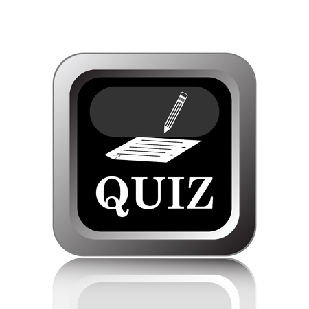 Quiz icon. Internet button on white background.の写真素材