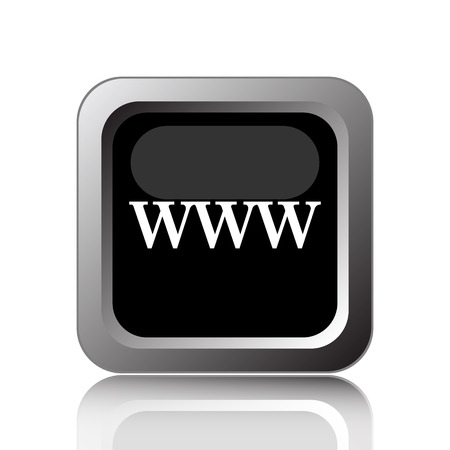 WWW icon. Internet button on white background.の写真素材