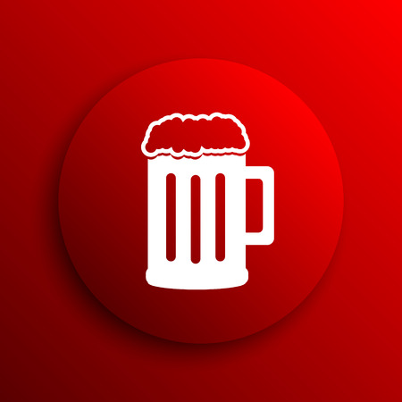 Beer icon. Internet button on white background.の写真素材