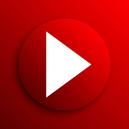Play sign icon. Internet button on white background.の写真素材