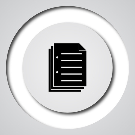Document icon. Internet button on white background.の写真素材