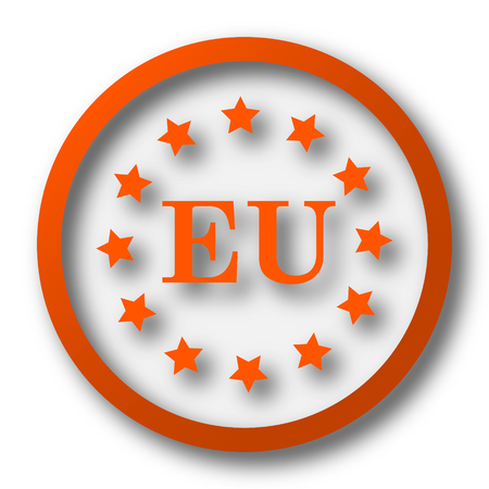 European union icon. Internet button on white background.の写真素材
