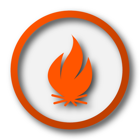 Fire icon. Internet button on white background.の写真素材