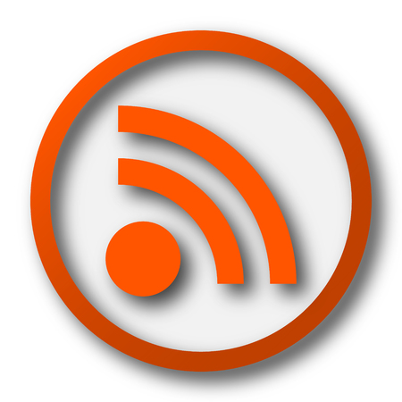 Rss sign icon. Internet button on white background.の写真素材