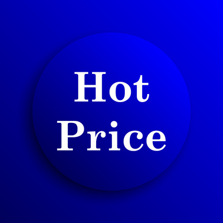 Hot price icon. Internet button on blue background.の写真素材