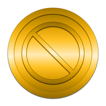 Forbidden icon. Internet button on white background.の写真素材