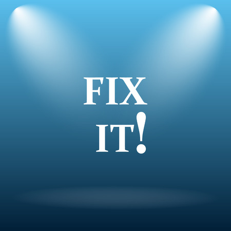 Fix it icon. Internet button on blue background.の写真素材