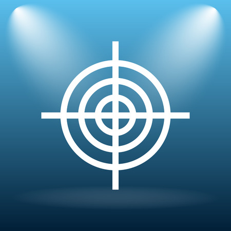 Target icon. Internet button on blue background.の写真素材