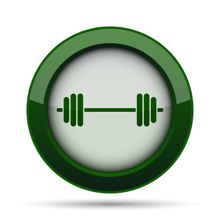 Weightlifting icon. Internet button on white background.の写真素材