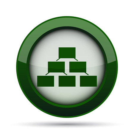 Organizational chart icon. Internet button on white background.の写真素材