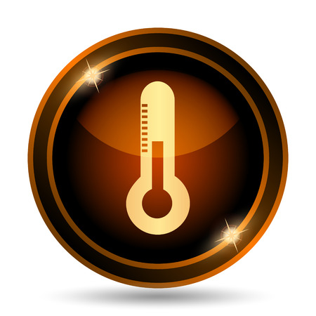 Thermometer icon. Internet button on white background.の写真素材