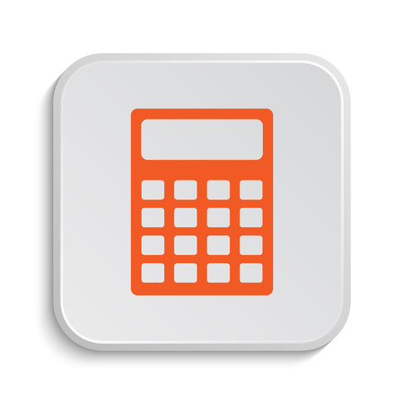 Calculator icon. Internet button on white background.の写真素材