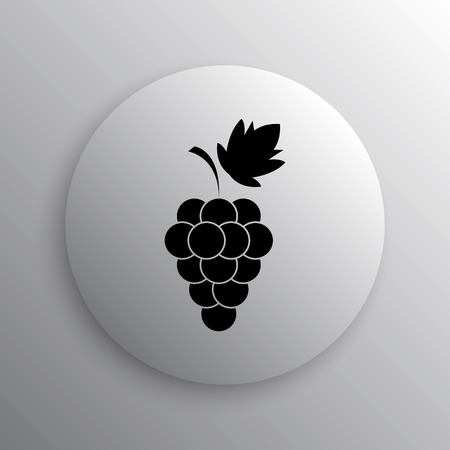 Grape icon. Internet button on white background.の写真素材