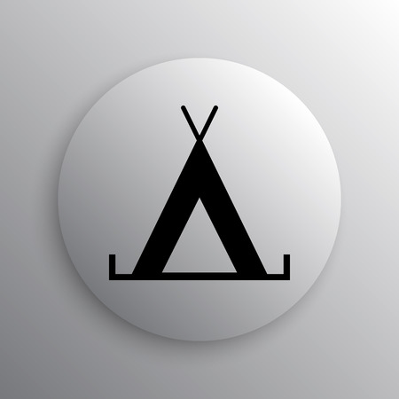 Tent icon. Internet button on white background.の写真素材