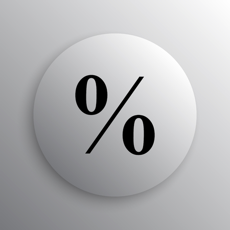 Percent  icon. Internet button on white background.の写真素材