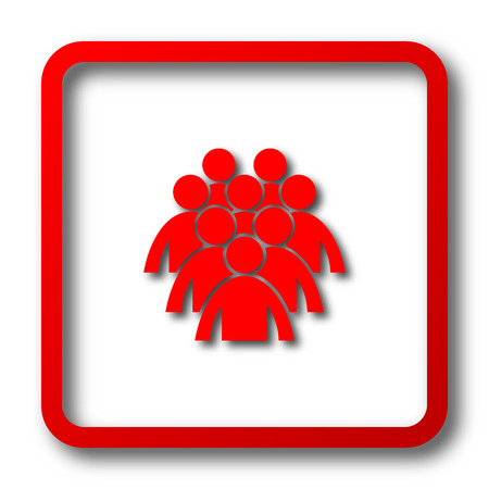 Group of people icon. Internet button on white background.の写真素材