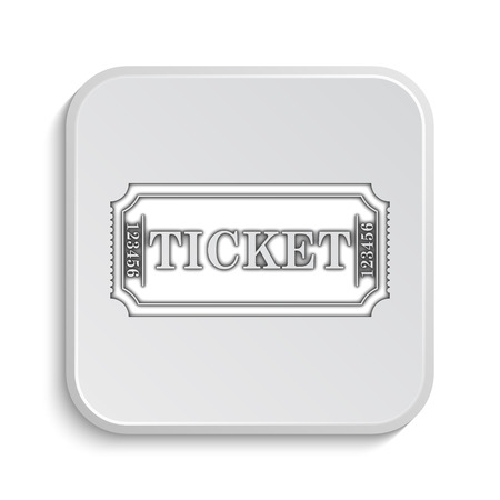 Cinema ticket icon. Internet button on white background.の写真素材