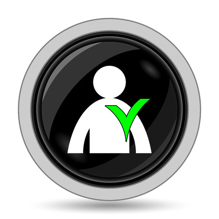 User online icon. Internet button on white background.の写真素材