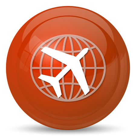 Travel icon. Internet button on white background.の写真素材