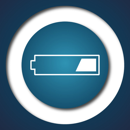 1 third charged battery icon. Internet button on white background.の写真素材