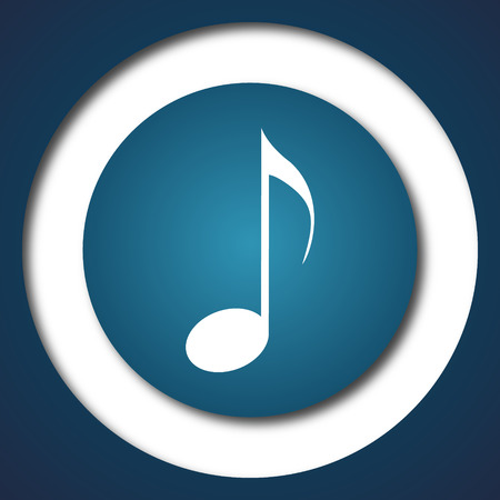 Musical note icon. Internet button on white background.の写真素材