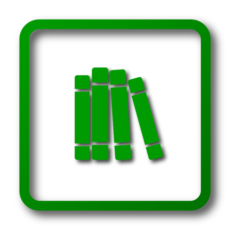 Books library icon. Internet button on white background.の写真素材