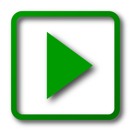 Play sign icon. Internet button on white background.の写真素材